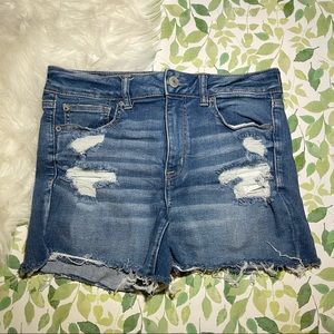 American Eagle Hi-Rise Shortie Denim Shorts